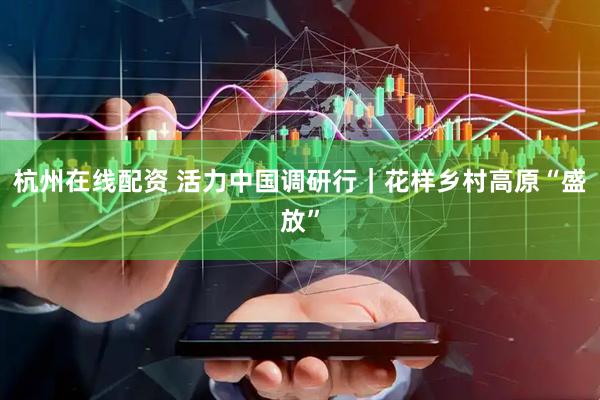 杭州在线配资 活力中国调研行｜花样乡村高原“盛放”