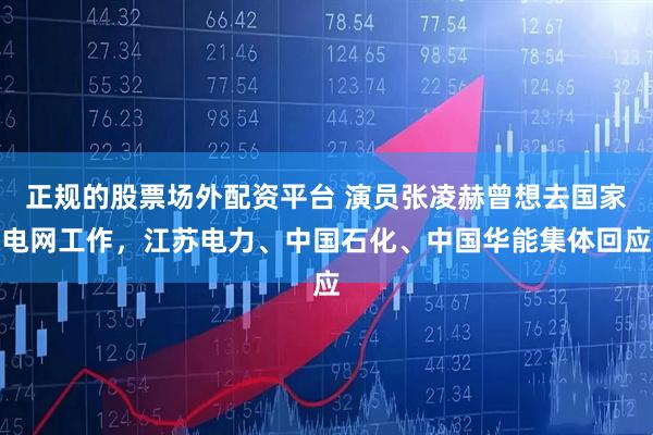 正规的股票场外配资平台 演员张凌赫曾想去国家电网工作，江苏电力、中国石化、中国华能集体回应